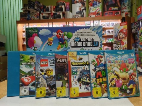 KONSOLA NINTENDO WII U 32GB + PUDEŁKO + 7 GIER W TYM 3 MARIO ORAZ MINECRAFT KONSOLA NINTENDO WII U 32GB + PUDEŁKO + 7 GIER W TYM 3 MARIO ORAZ MINECRAFT