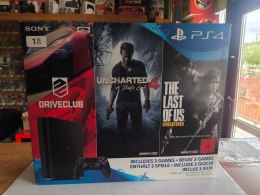 KONSOLA PS4 PLAYSTATION 4 SLIM 1TB + ORYGINALNY PAD + 3 GRY + PUDEŁKO