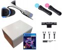 GOGLE SONY PLAYSTATION VR V2 PS4 + KAMERA V2 + 2x KONTROLER MOVE + GRA