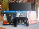 KONSOLA PS4 PLAYSTATION 4 SLIM 1TB + ORYGINALNY PAD + 3 GRY + PUDEŁKO