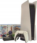 KONSOLA SONY PLAYSTATION 5 825GB Z NAPĘDEM BLU-RAY +PAD +ŁADOWARKA +3 GRY
