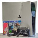 KONSOLA SONY PS5 PLAYSTATION 5 Z NAPĘDEM BLU-RAY + PAD + ŁADOWARKA + 3 GRY