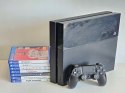 KONSOLA PS4 PLAYSTATION 4 500GB + ORYGIANLNY PAD + 7 GIER