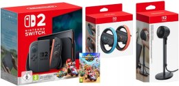 KONSOLA NINTENDO SWITCH 2 + GRA MARIO KART WORLD + KIEROWNICE + KAMERA NS2