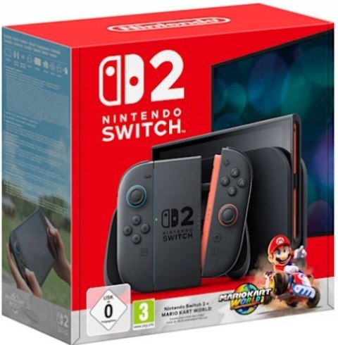 KONSOLA NINTENDO SWITCH 2 + GRA MARIO KART WORLD + KIEROWNICE + KAMERA NS2 KONSOLA NINTENDO SWITCH 2 + GRA MARIO KART WORLD + KIEROWNICE + KAMERA NS2