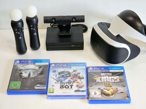 GOGLE SONY PLAYSTATION VR V2 PS4 + KAMERA V2 + 2x MOVE + 3 GRY GOGLE SONY PLAYSTATION VR V2 PS4 + KAMERA V2 + 2x MOVE + 3 GRY