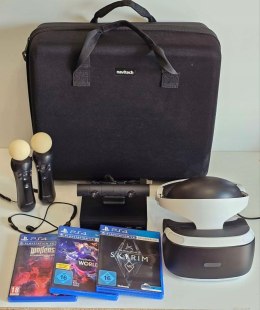 GOGLE SONY PS4 PLAYSTATION VR V2 + KAMERA V2 + 2x MOVE + 3 GRY + WALIZKA