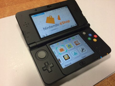 KONSOLA NEW NINTENDO 3DS CZARNA 2x IPS + KARTA PAMIĘCI + USB + RYSIK