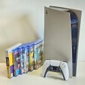 KONSOLA SONY PLAYSTATION 5 825GB Z NAPĘDEM BLU-RAY + PAD + 6 GIER