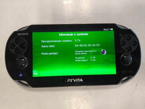 KONSOLA SONY PS VITA OLED WI-FI + KARTA 16GB + PUDEŁKO + ŁADOWARKA KONSOLA SONY PS VITA OLED WI-FI + KARTA 16GB + PUDEŁKO + ŁADOWARKA