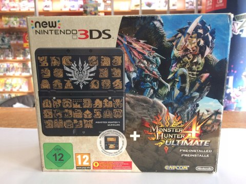 KONSOLA NEW NINTENDO 3DS CZARNA MONSTER HUNTER 4 ULTIMATE BUNDLE + GRA MH4U