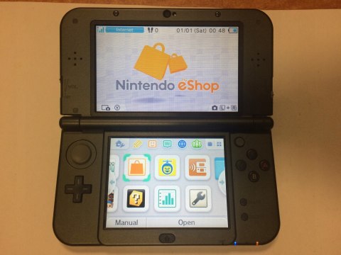 KONSOLA NEW NINTENDO 3DS XL CZARNA IPS + ŁADOWARKA + KARTA PAMIĘCI +PUDEŁKO