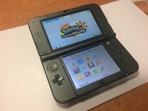 KONSOLA NEW NINTENDO 3DS XL CZARNA IPS + POKEMON ULTRA SUN + ETUI NES !