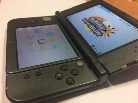 KONSOLA NEW NINTENDO 3DS XL CZARNA IPS + POKEMON ULTRA SUN + ETUI NES !