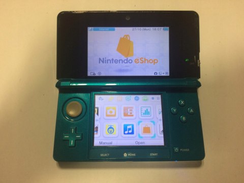 KONSOLA NINTENDO 3DS NIEBIESKA + USB + PUDEŁKO + RYSIK