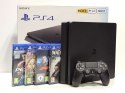 ZADBANA KONSOLA PS4 PLAYSTATION 4 SLIM 500GB 2216A + ŁADNY PAD + 4 GRY