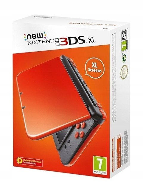 KONSOLA NEW NINTENDO 3DS XL POMARAŃCZOWO-CZARNA + RYSIK + USB + PUDEŁKO