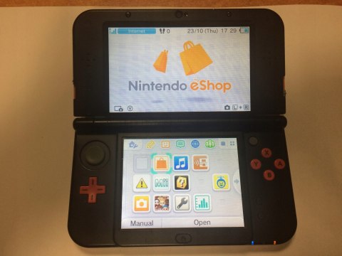 KONSOLA NEW NINTENDO 3DS XL POMARAŃCZOWO-CZARNA + RYSIK + USB + PUDEŁKO