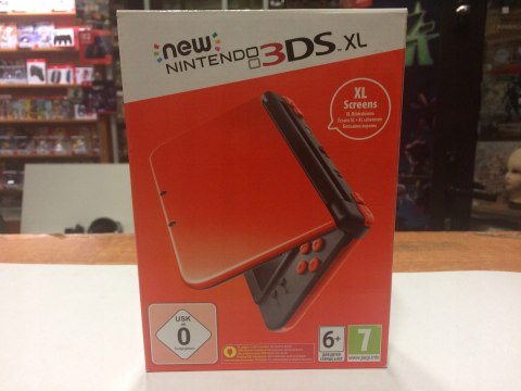 KONSOLA NEW NINTENDO 3DS XL POMARAŃCZOWO-CZARNA + RYSIK + USB + PUDEŁKO