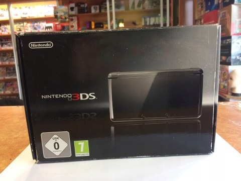 KONSOLA NINTENDO 3DS CZARNA + ŁADOWARKA + PUDEŁKO ETUI