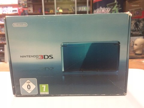 KONSOLA NINTENDO 3DS NIEBIESKA + ŁADOWARKA + PUDEŁKO + ETUI