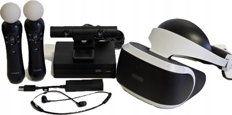 ZESTAW GOGLE SONY PLAYSTATION VR V2 PS4 + KAMERA V2 + 2x MOVE + ADAPTER PS5