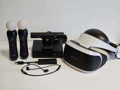 ZESTAW GOGLE SONY PLAYSTATION VR V2 PS4 + KAMERA V2 + 2x MOVE + ADAPTER PS5