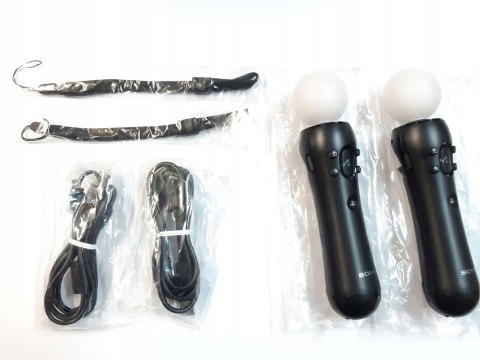 JAK NOWE KONTROLERY RUCHU PLAYSTATION MOVE PS4 VR TWIN PACK + 2x USB