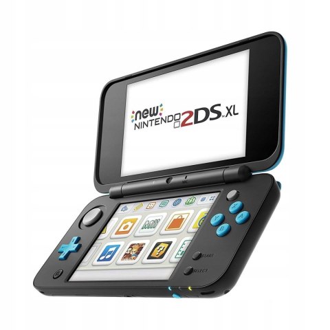 KONSOLA NEW NINTENDO 2DS XL NIEBIESKO-CZARNA + ŁADOWARKA + RYSIK