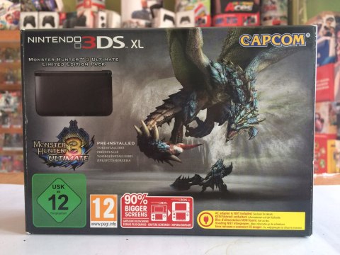 KONSOLA NINTENDO 3DS XL CZARNA MONSTER HUNTER 3 ULTIMATE LIMITED ED PACK