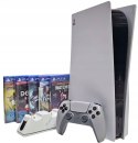 KONSOLA SONY PLAYSTATION 5 825GB Z NAPĘDEM BLU-RAY + ŚLICZNY PAD + 5 GIER