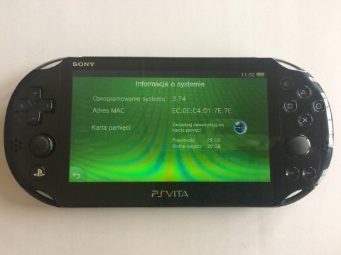 KONSOLA SONY PS VITA SLIM MODEL 2016 + KARTA 32GB + ETUI + USB