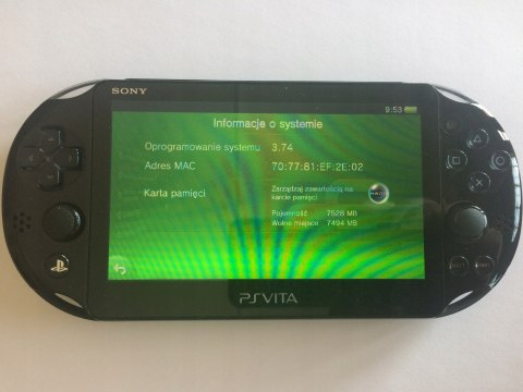KONSOLA SONY PS VITA SLIM MODEL 2016 + KARTA 8GB + ŁADOWARKA