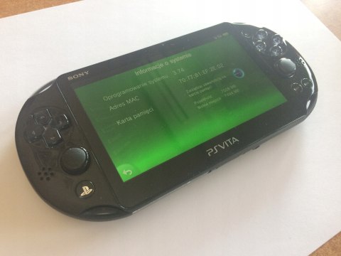 KONSOLA SONY PS VITA SLIM MODEL 2016 + KARTA 8GB + ŁADOWARKA