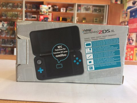 ŁADNA KONSOLA NEW NINTENDO 2DS XL NIEBIESKO-CZARNA W PUDEŁKU Z ŁADOWARKĄĄĄĄ