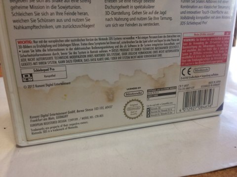 METAL GEAR SOLID 3 SNAKE EATER 3D [NINTENDO 3DS/2DS]