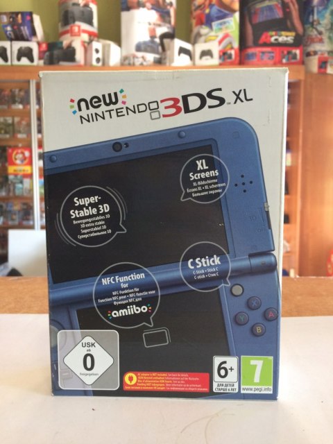 NEW NINTENDO 3DS XL NIEBIESKA + RYSIK + USB + PUDEŁKO