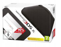 ZADBANA KONSOLA NINTENDO 3DS XL W KOLORZE CZARNYM + RYSIK + USB + PUDEŁKO