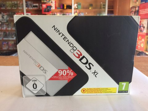 ZADBANA KONSOLA NINTENDO 3DS XL W KOLORZE CZARNYM + RYSIK + USB + PUDEŁKO