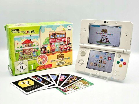 BARDZO ŁADNA KONSOLA NEW NINTENDO 3DS BIAŁA + GRA ANIMAL CROSSING