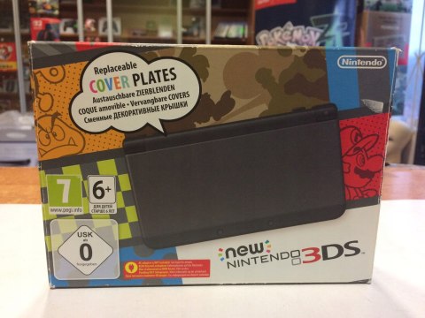 ZADBANA KONSOLA NEW NINTENDO 3DS CZARNA + RYSIK + PUDEŁKO + ŁADOWARKA
