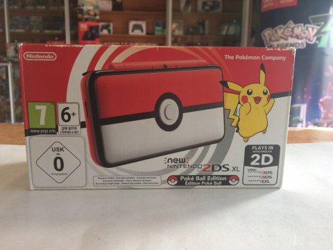 KONSOLA NINTENDO 2DS XL EDYCJA POKE BALL + PUDEŁKO + ŁADOWARKA