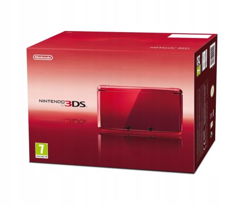 KONSOLA NINTENDO 3DS CZERWONA + ŁADOWARKA + PUDEŁKO