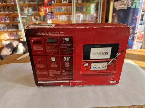 KONSOLA NINTENDO 3DS CZERWONA + ŁADOWARKA + PUDEŁKO