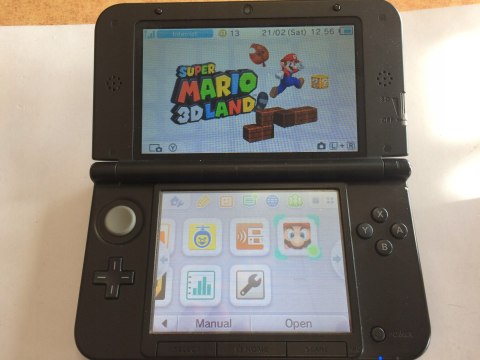KONSOLA NINTENDO 3DS XL CZARNA + RYSIK + USB + SUPER MARIO 3D LAND