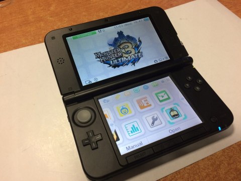 ZADBANA KONSOLA NINTENDO 3DS XL CZARNA MONSTER HUNTER 3 ULTIMATE LIMITED