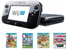 MEGA ZESTAW KONSOLA NINTENDO WII U 32GB + 4 GRY