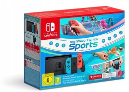 NOWA KONSOLA NINTENDO SWITCH V2 NEON + GRA SPORTS + 3MC MSO