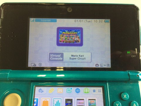 KONSOLA NINTENDO 3DS NIEBIESKA + 7 RETRO GIER + ŁAD + DOCK + PUDEŁKO