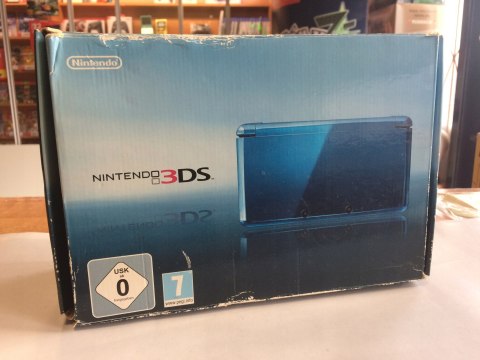KONSOLA NINTENDO 3DS NIEBIESKA + 7 RETRO GIER + ŁAD + DOCK + PUDEŁKO